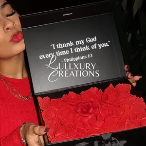 Custom Name & Bible Scripture Faux Rose Gift Box with Ribbon and Magnets | Valentines Day, Birthday, Proposal, anniversary gifts | Gifts for her, gifts for him