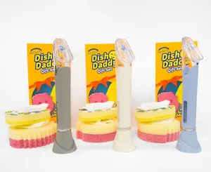 Scrub Daddy Dish Daddy Multicolor 3 Count Dish Washing Wand and Attachments Gift Set