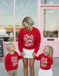Love you Lots Mommy and Me Red Pullover Sweatshirt