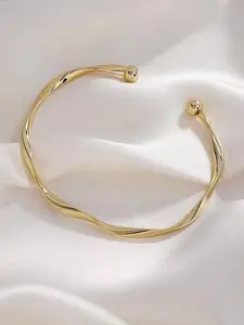 Fashion Simple Twist Design Cuff Bangle Bracelet, Fashionable Bangle, Creative Alloy Accessories for Women, Daily Commuting Versatile Accessories for Party and Club