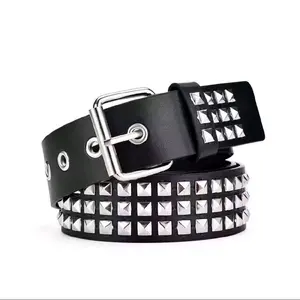 Black belt with silver rivets