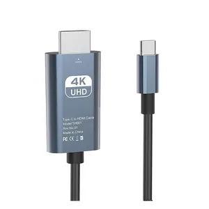 USB C to HDMI Cable 6.6ft 4K@30Hz USB Type-C to HDMI Adapter Thunderbolt 3/4 HDMI Adapter for Laptop MacBook Pro/Air, Galaxy/Monitor, iPhone15 Pro max, Dell XPS, Surface, Ipad Pro