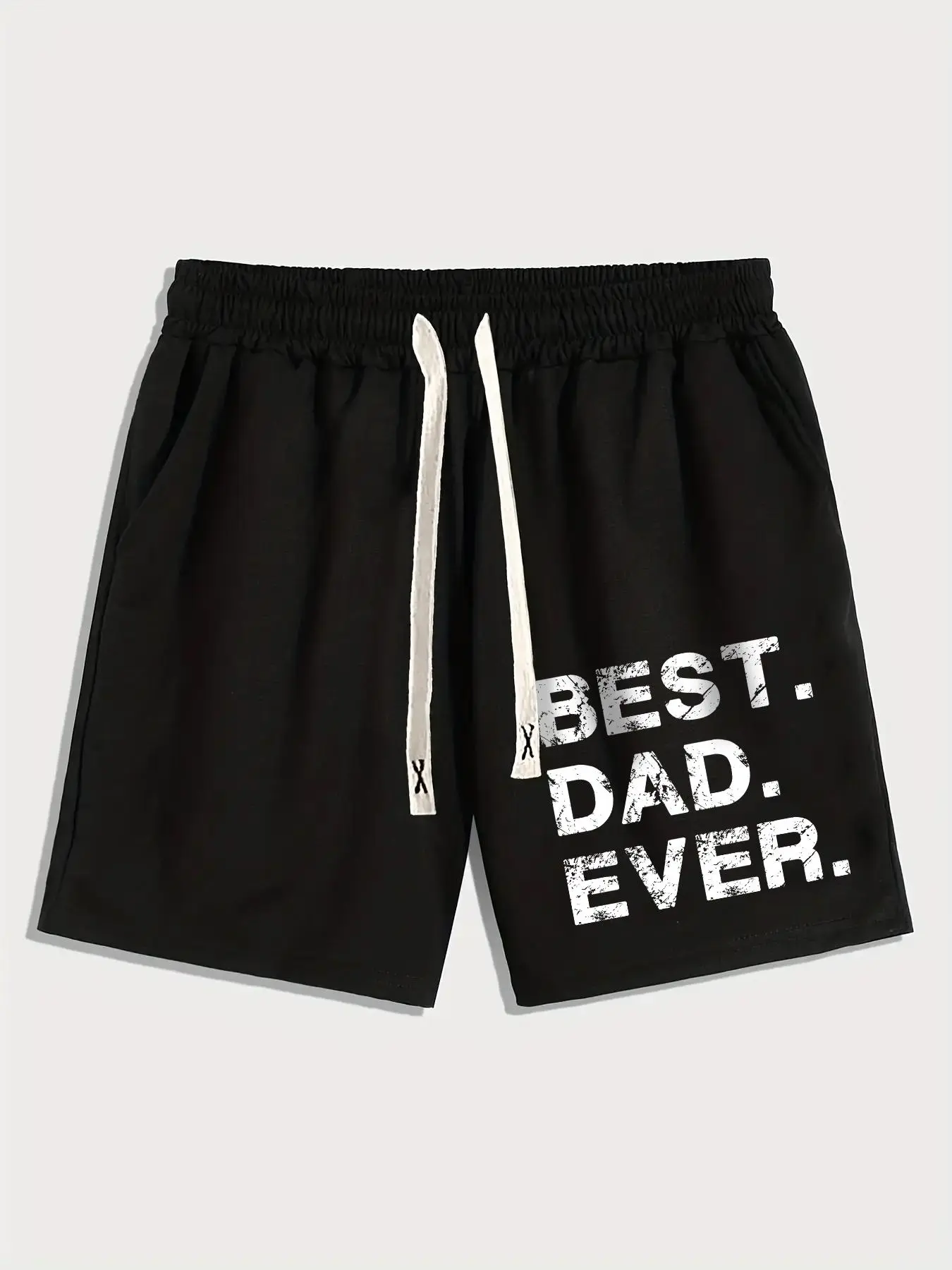 Men's Letter Print Drawstring Sweat Shorts, Breathable Summer Shorts, Casual Comfy Pockets Loose Shorts for Summer Outdoor Sport Street, Summer Outfits 2024, Casual Athletic Shorts, Summer Style Shorts, Shorts with Pockets