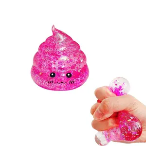 Novelty Squishy Poop Stress Ball, Glitter Poop Sensory Toy for Anxiety Relief & Fun, Stress-Relieving Fidget Accessory, Perfect Gift for Adults, Teens and Kids