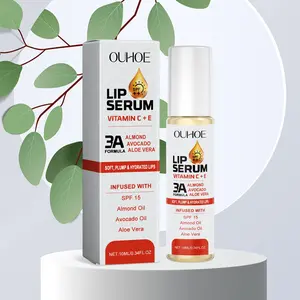OUHOE Lip Serum Oil, Vitamins, Aloe Vera, Avocado, SPF, Moisturizing Lip Care, Hydrating & Softening Daily Lip Oil
