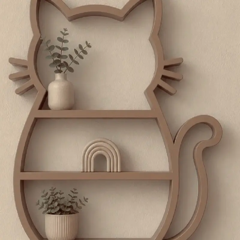 3D Printed Durable Cat Shelf, Standing Home Organiser, Storage Rack for Room Decor