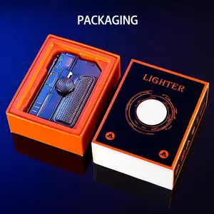 Windproof  Lighter  Gift ,With Gift Box Refillable Rotatable Foldable Lighter For Cooking & Daily Use Windproof lighter Metal Kitchen(Not Contain Lighter Fluid)