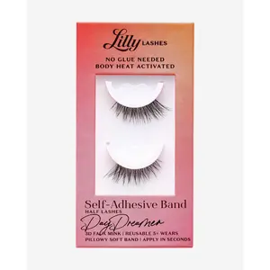 DayDreamer Half Lash 3D Faux Mink Self-Adhesive False Eyelashes Lightweight Makeup