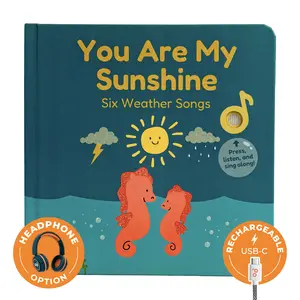 Cali's Books You Are My Sunshine: Press and Sing Along Musical Book for Babies with 15-Song Clips, Volume Control, and Interactive Interactivity