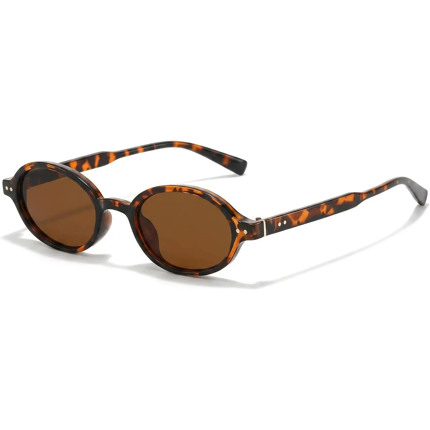 OptiCraft Small Oval Retro Sunglasses for Women 90s Y2K UV400 Narrow Frame | UV Protection Vintage Style Petite Slim Faces Daily Streetwear Travel Fashion Trendy Compact Lightweight No Snag Hair Comfort