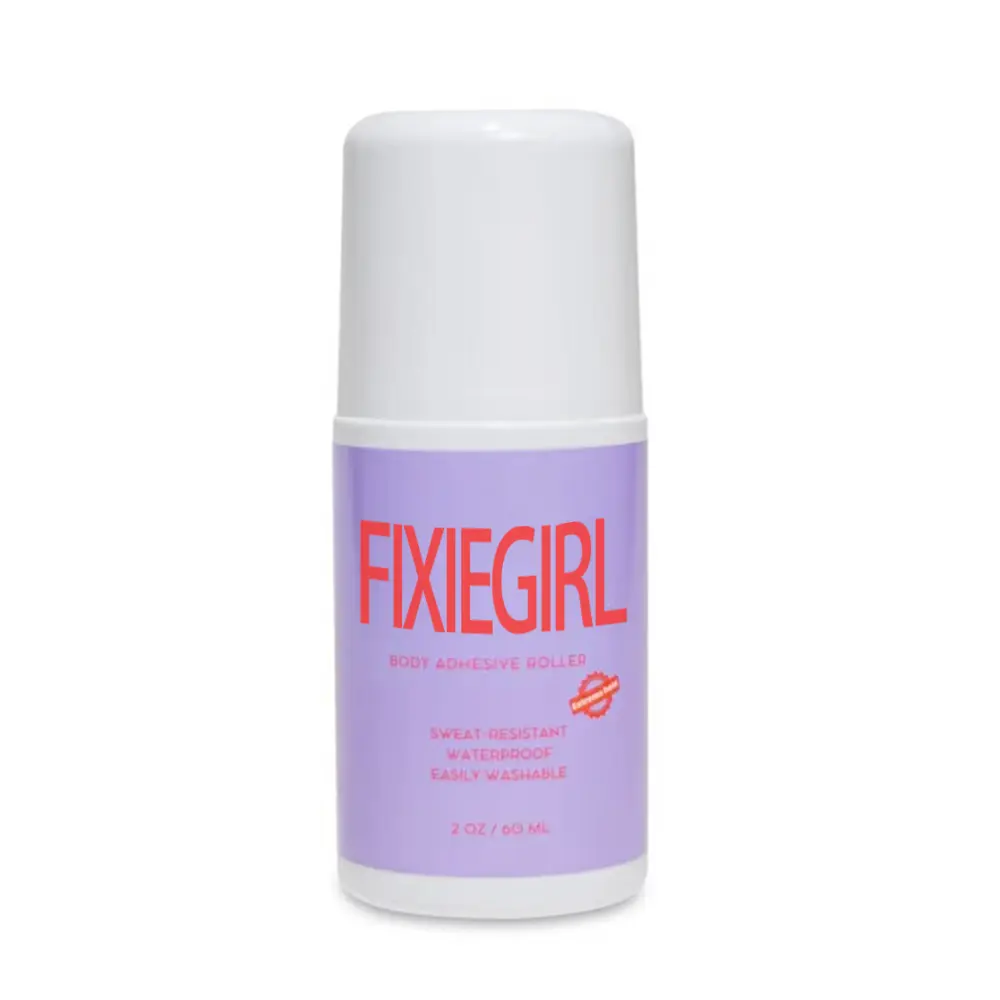 Deals For You【FIXIEGIRL】Body Adhesive Roller for Clothes & Wigs – 60ml Instant Grip Skin Glue, Sweat-Resistant & Skin-Friendly, No Mess No Residue Fashion Tape for Deep V Necks, Strapless Tops, and Lace Front Wigs