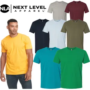 Next Level Apparel Unisex Cotton Plain Crew Neck Short Sleeves T-Shirt 3600 Collar Fabric Menswear Top Man Tshirt Streetwear