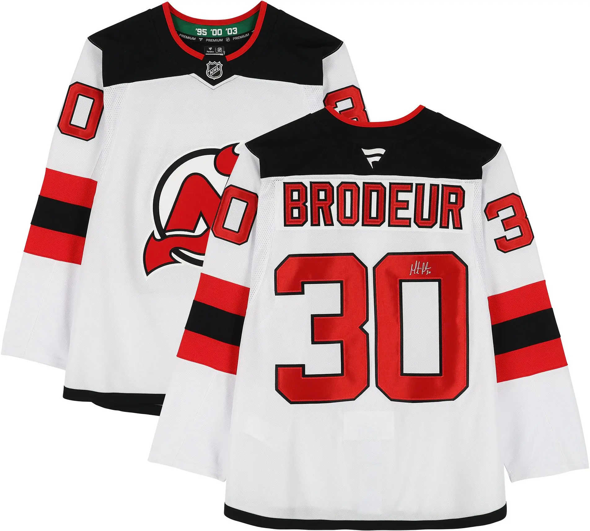 Martin Brodeur New Jersey Devils Autographed White Fanatics Premium Jersey - Fanatics Authentic Certified