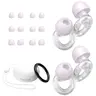 JUSTRVN Reusable Silicone Earplugs - 2-Pair Adult Multipack, 20dB Noise Reduction, 1.45oz, Adjustable Non-Medical Hearing Guard, Ergonomically Designed Plastic Body, 8 Silicone Ear Tips, Skin-Friendly, Gift Idea for Concerts