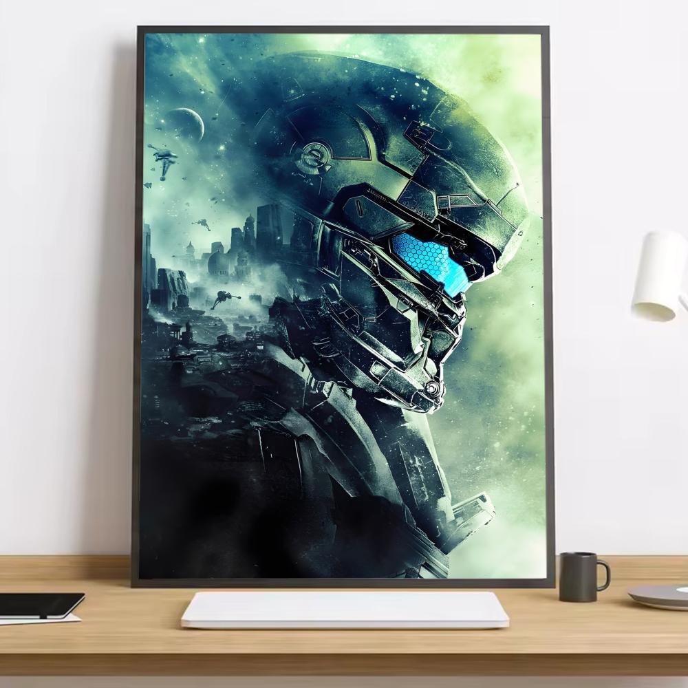 Game H-Halo Cool I-InfiniteS Painting Calligraphy HD Canvas Poster living room bedroom bar aesthetic decoration