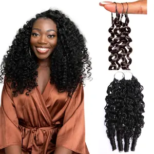 [Miracle Knots Crochet Hair ] QTHAIR Crochet Hair Braids , Burmese Curly, Miracle Knots, Knotless Boho Braids, Pre-Separated, 4-5 Packs for Full Head, Protective Hairstyles For Black Women