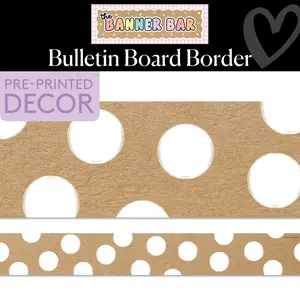 Paper Dot Party Bulletin Board Border | Banner Bar