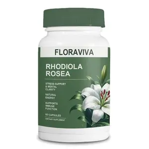 Floraviva Rhodiola Rosea [500mg] - Stress Relief, Energy Boost, Focus & Mood Support - Premium Adaptogen Capsules