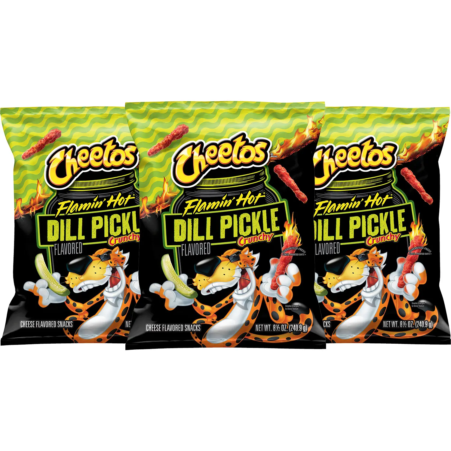 Cheetos Flamin' Hot Dill Pickle, 3 Count, 8.5oz each
