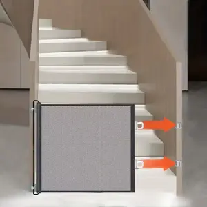 Expandable Pet Gate — Easy to Install, Suitable for Small Dogs, Cats, and Pets. No Drilling Required to Prevent Escapes. Ideal for Stairs, Hallways, and Porches. A Lightweight Mesh Barrier for Indoor and Outdoor Use. washable