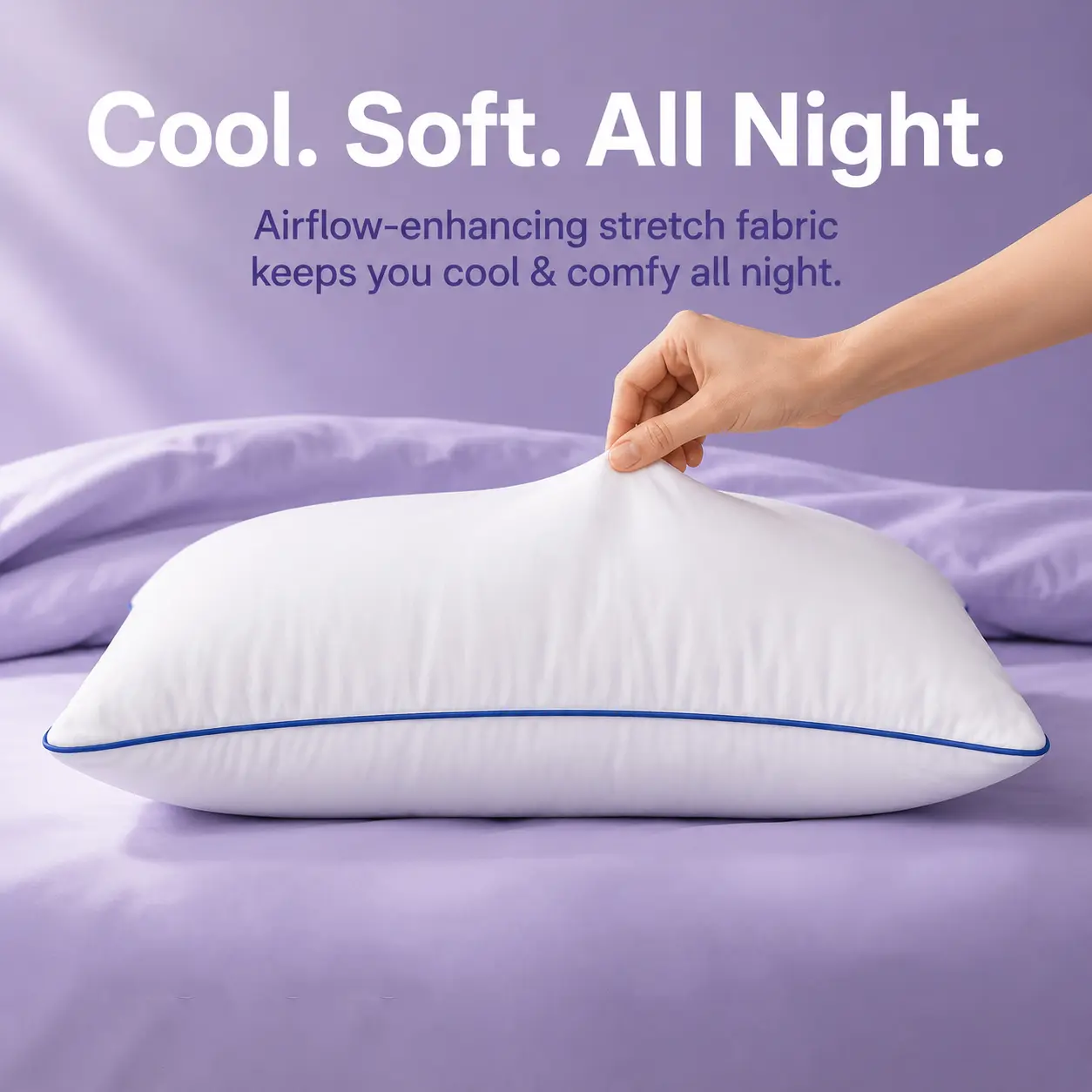 Hotel Quality Cloud Soft Bed Pillow | Hypoallergenic Breathable Pillow Insert, Neck Support Deep Sleep Pillow, Waterproof Stain Resistant, Machine Washable for Sleeping