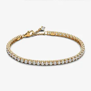 Sparkling Tennis Bracelet for Women Jewelry Trendy Stack Bangle