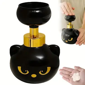 Cute Black Cat Paw Foam Soap Dispenser - Makes Paw Print Bubbles, Refillable & Eco-Friendly, Viral Kids Handwashing Helper & Spooky Cute Bathroom Decor, Great Gift for Cat Lovers outdoorfun