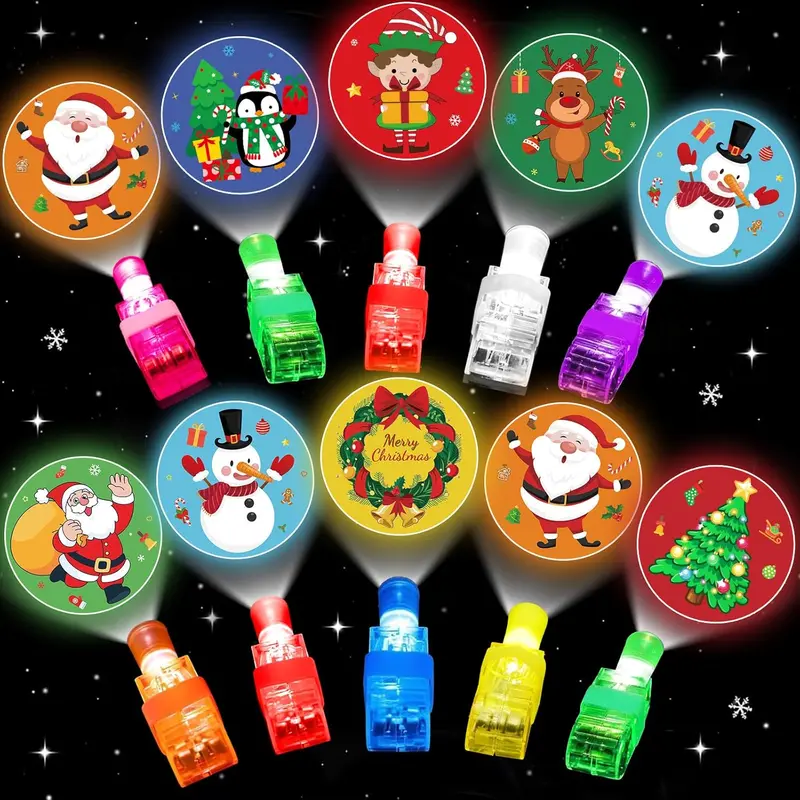 Christmas Party Favors for Kid 24 PCS, Light Up LED Finger Lights Toys Glow in the Dark Party Favors Classroom School Holiday Goodie Bag Fillers Prizes Bulk Stocking Stuffers Christmas Gifts,Christmas Party Favors,TikTokShopBlackFriday