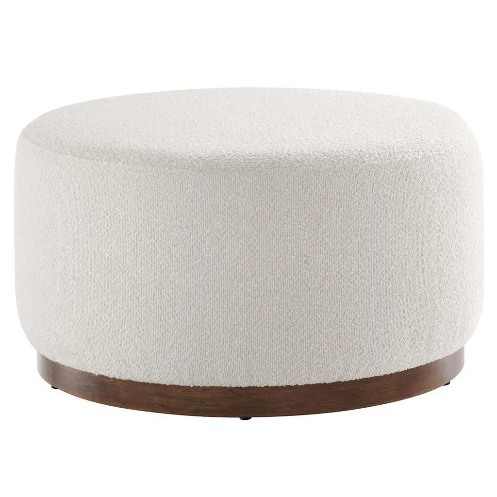 Modway Tilden Large 29" Round Boucle Upholstered Ottoman