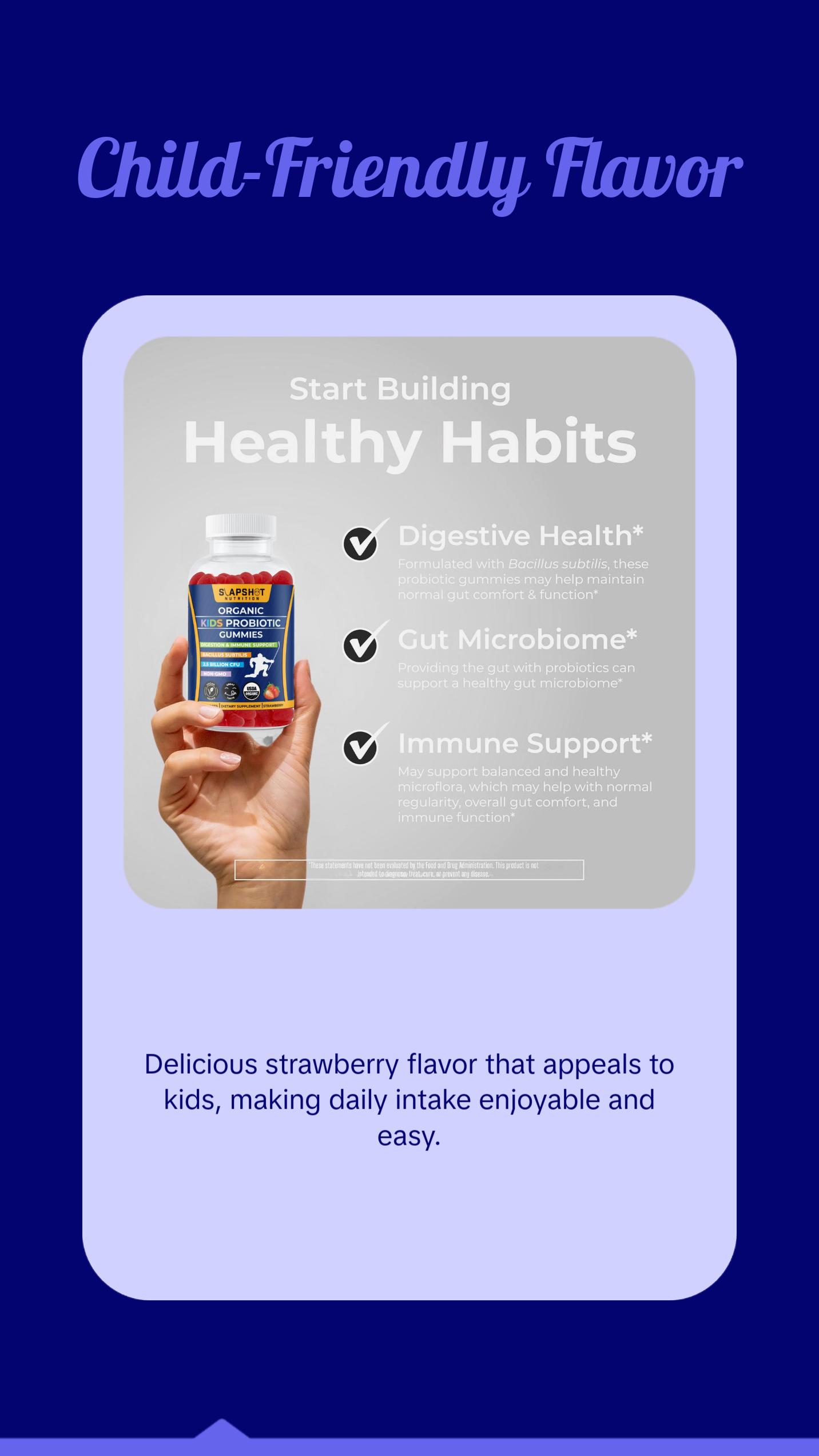 Organic Kids Probiotic Gummies - 30 Day Supply