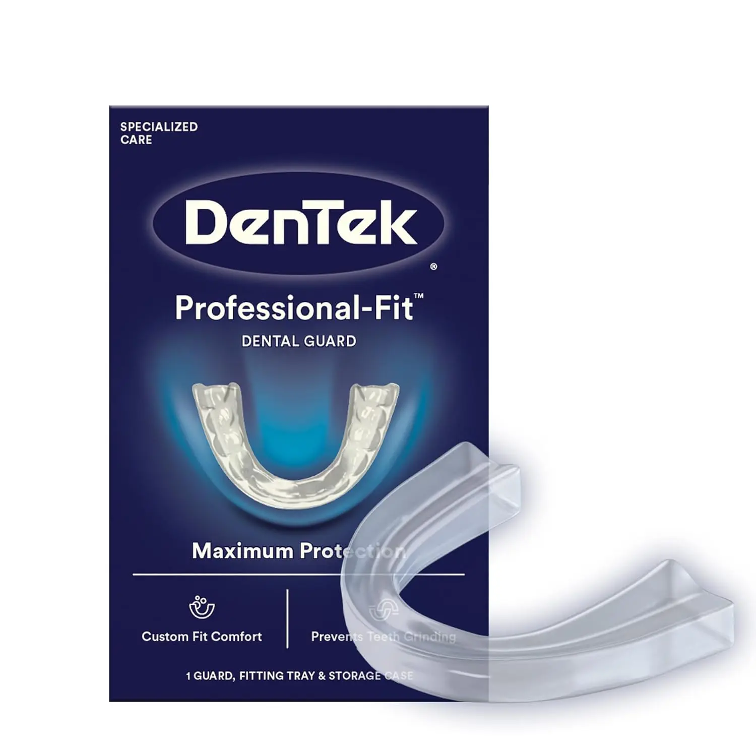Mouth Guard for Nighttime Teeth Grinding, Professional-Fit Dental Guard, 1 Count