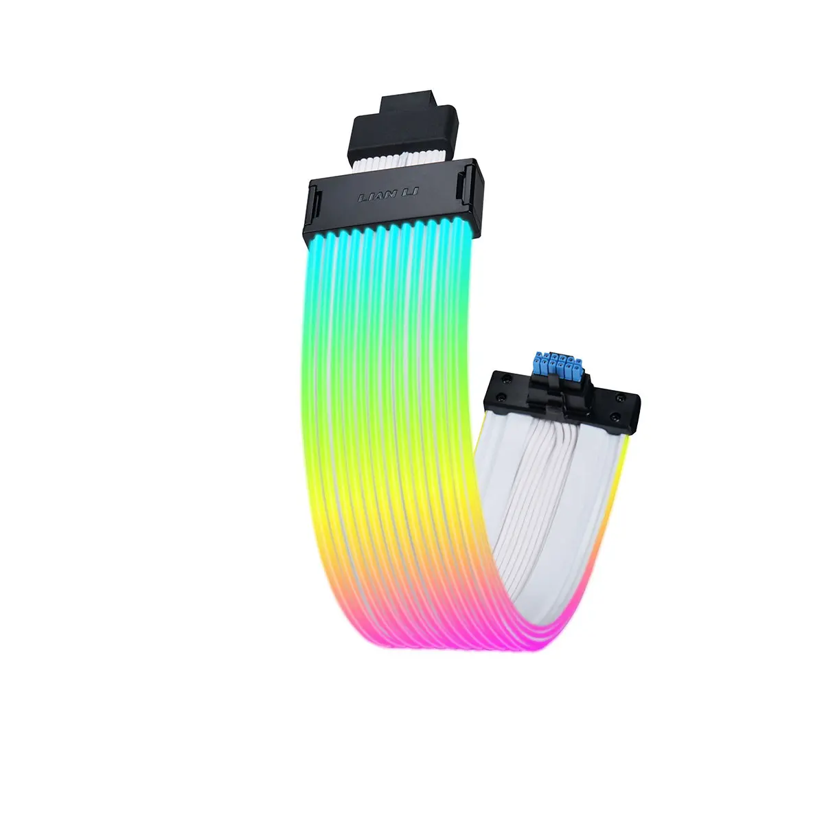 Lian-Li Strimer Series Wireless 12+4-Pin Addressable RGB GPU Power Extension Cable, 12 Light Guides, Colorful LEDs, RGB Lighting