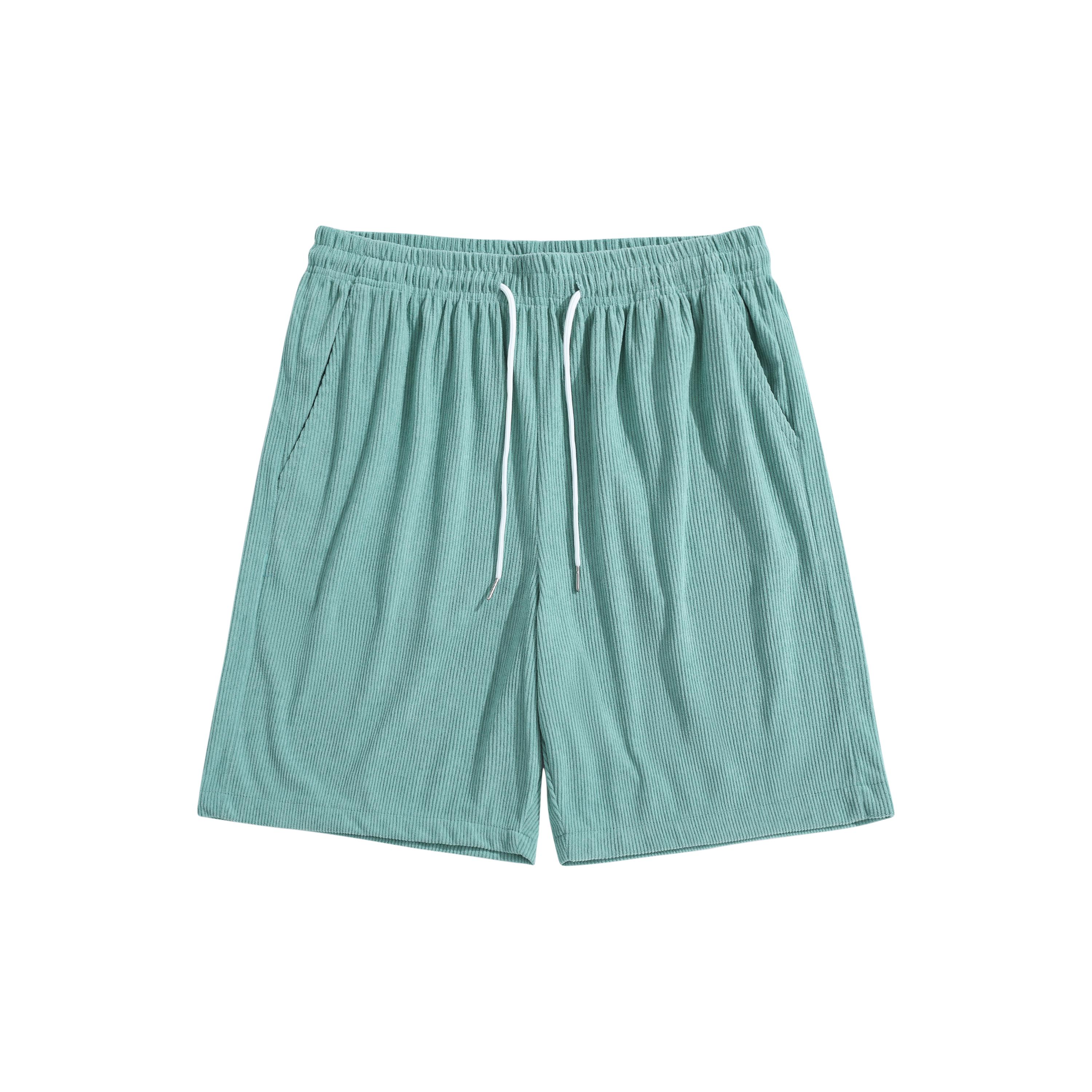 Men's summer corduroy casual shorts, loose straight fit