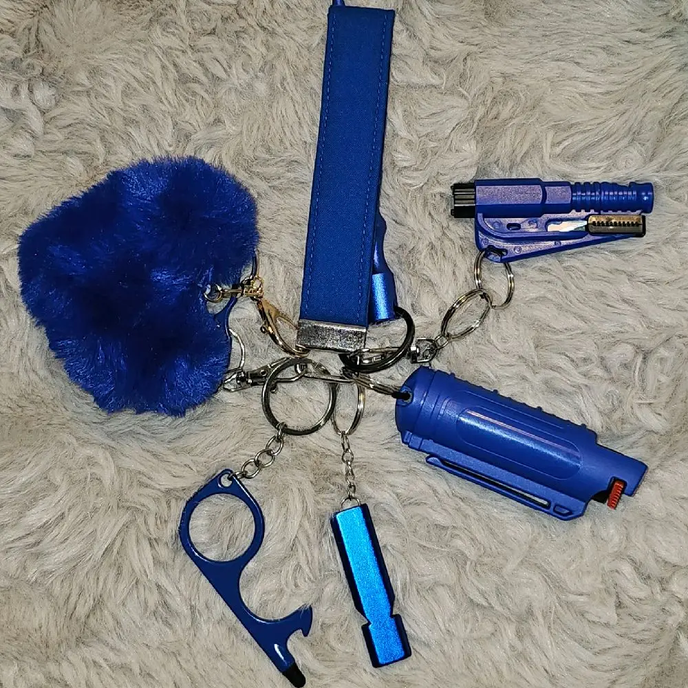 Royal Blue Keychain Set, Stylish Accessory for Keys, Bags, and Daily Use