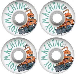 Toy Machine Skateboard Wheels 54mm 99A Sect Skater White - Set of 4