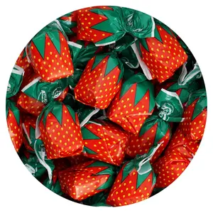 Strawberry Bon Bons Hard Candy, 1 Pound (Approx. 75 pcs.), Arcor Strawberry Candy Individually Wrapped, Strawberry Candy