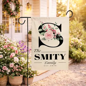 1pc Personalized Garden Flag 12x18 Inch Double Sided, Custom Yard Flag with Your Design/Name/Text, Outdoor Decorative Flag for Spring Summer Fall, Housewarming Wedding Gift for New Homeowners