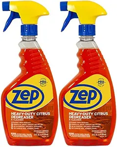 Zep Heavy-Duty Citrus Degreaser and Cleaner - 24 oz (Case of 2) ECZUCIT242 - Restaurant Grade, Removes Oil, Grease, Adhesive, and Kitchen Soil on Stovetops, Appliances