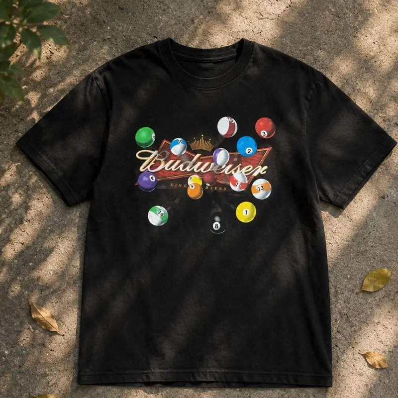 Gildan Men's Black T-shirt, billiards graphic tee, Billiards Graphic Shirt, Pool Player Tee, Vintage Pool Hall T-Shirt, Retro Billiards Shirt, Cue Sports Tee, Funny Bar Game Shirt