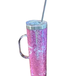20 Ox Glitter Globe Tumbler - Sparkly Design, Metallic Finish, Ideal for Beverages, Bottle & Drinkware