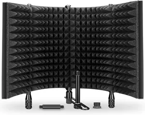 Studio Recording Microphone Isolation Shield, Pop Filter.High density absorbent  is  to filter vocal. Suitable for blue  and any condenser microphone recording equipment