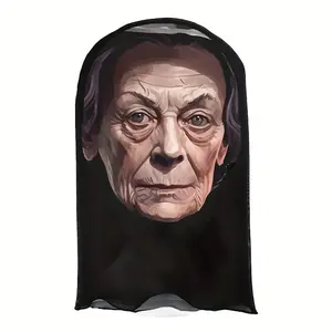 Realistic Old Woman Face Balaclava - Comfortable Elastic Breathable Print Mask, Funny Creepy Granny Prop, Party Headwear for Halloween, Gift (Toys & Hobbies Specialty DIY Supplies)
