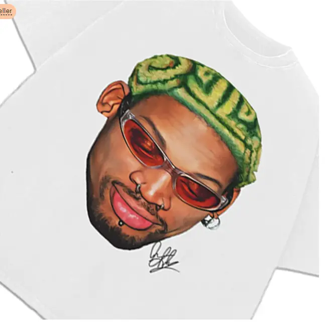 Dennis Rodman Zig Zag Green Hair Rodzilla Hollywood 90's Vintage
