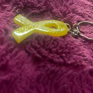 Yellow ribbon keychain