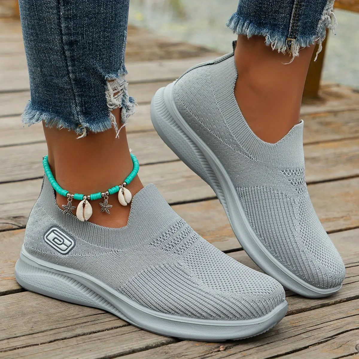 Women's Braid Fabric Sneakers, Minimalist Slip On Walking Shoes, Lightweight Flexible Black Low-Tops for All-Season Wear, Sneakers For Women, Cloth, Linen Fabric, Ankle, Geometric, Round Toe