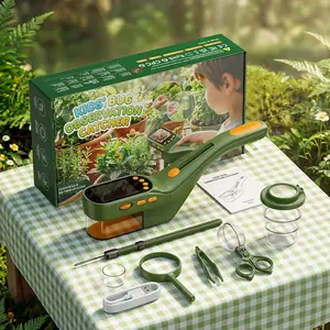 500x HD Bug Catcher with 2.4-Inch IPS Screen, PC-Compatible Rechargeable 1000mah Battery, Portable Digital Microscope for Education and Research