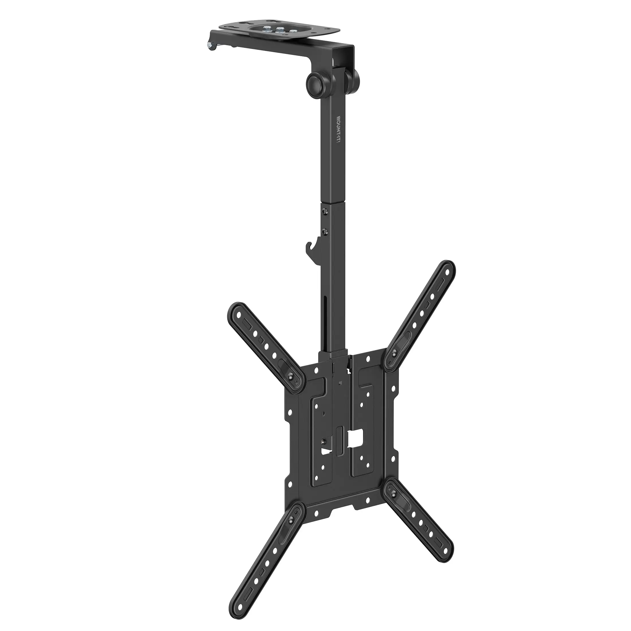 Mount-It! Flip Down Ceiling TV Mount for 23–55 Inch TVs, Folding Ceiling TV Mount with Swivel & Height Adjustment, Holds 44 lbs, VESA 75x75–400x400