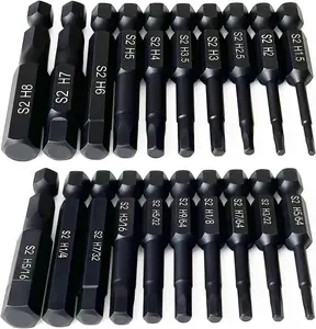 Hex  Allen Wrench Drill Bit Set (10pc Metric & 10 count SAE),  Allen Wrench Drill Bits, Upgraded 1/4" Quick Release Shank  Hex Bit Set -  for Ikea Type Furniture