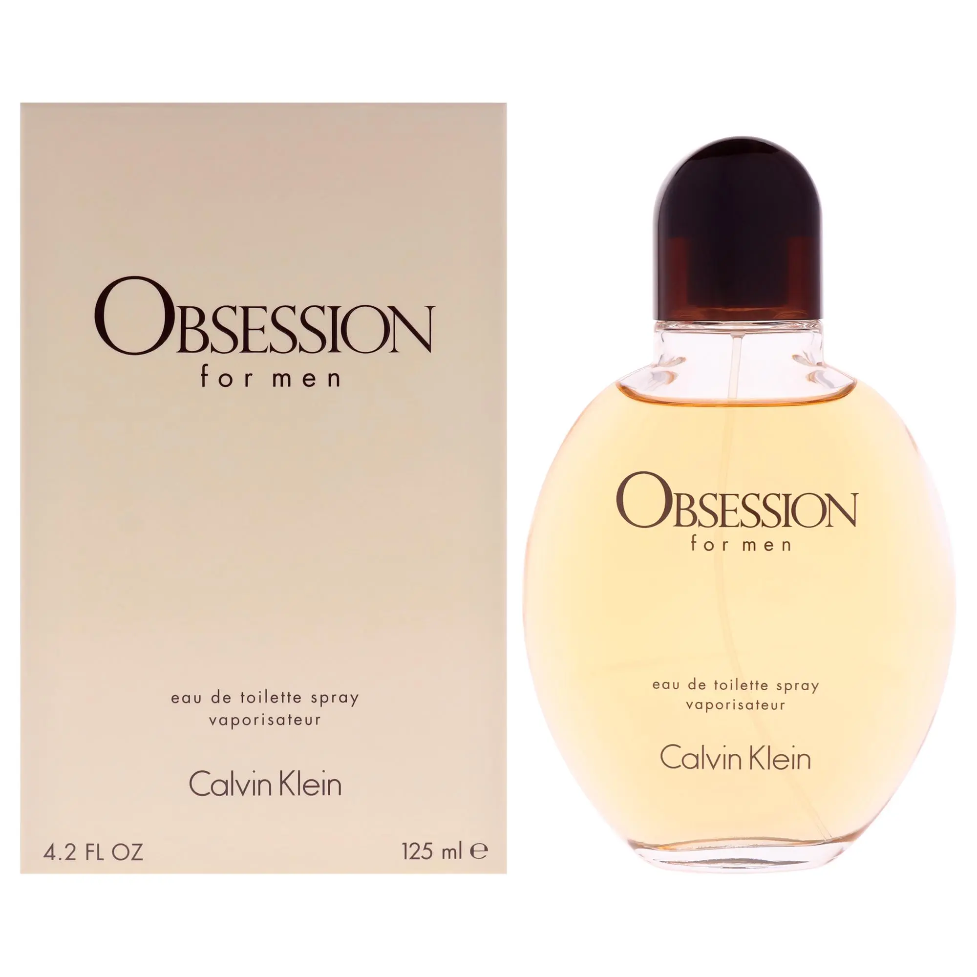 Calvin Klein Obsession Eau de Toilette Spray for Men, 4.2 fl oz Fresh Aroma, Single Bottle