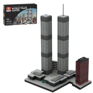 CubiMythx 1/2000 Scale World Trade Center (1973-2001) Micro Parts Building Blocks Set (982PCS)